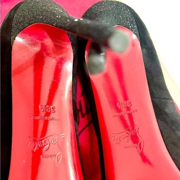 Christian Louboutin Very Prive platform pumps 120mm, Veau Velour suede glitter. - Picture 10 of 10